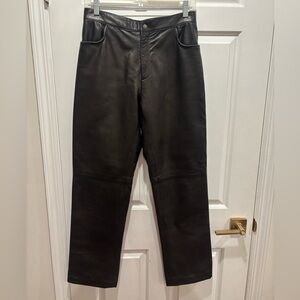 Genuine Leather Shari’s Place Black High Rise Pants